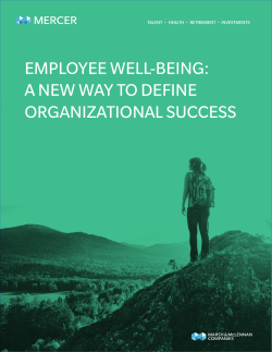 employee well-being: a new way to define organizational success