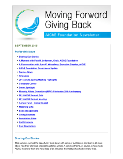 September 2015 Newsletter