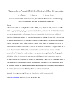 NOx-conversion on Porous LSF15-CGO10 Cell Stacks with KNO3 or