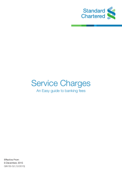 Service Charges - Standard Chartered Bank