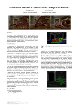 Animation and Simulation of Octopus Arms in `The Night at the
