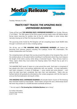 7mate fast tracks the amazing race: unfinished business