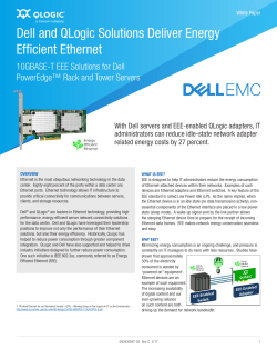 Dell and QLogic Solutions Deliver Energy Efficient Ethernet