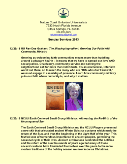 information about 2013 NCUU Sunday Services