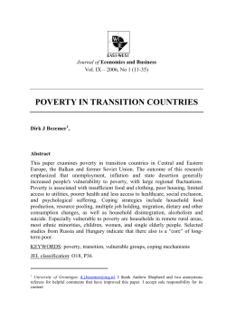 POVERTY IN TRANSITION COUNTRIES