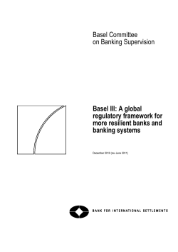 Basel III - Bank for International Settlements