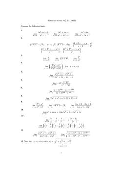 lim 2n5 C 3n 2 n5 3n3 C 1