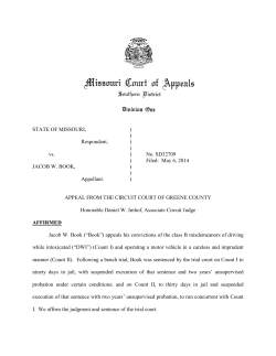May 6, 2014 JACOB W. BOOK, ) ) Appellant