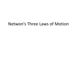 Netwon`s Three Laws of Motion