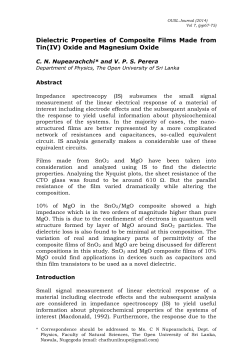 Dielectric Properties of Composite Films Made from Tin(IV) Oxide