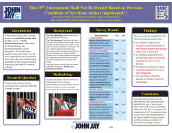 The 15th Amendment Shall Not Be Denied