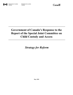Government of Canada`s Response to the Report