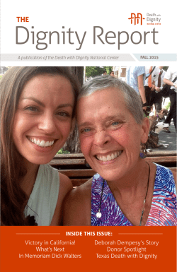 Fall 2015 - Death With Dignity