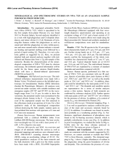 MINERALOGICAL AND SPECTROSCOPIC STUDIES ON NWA