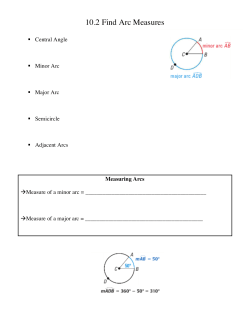10.2 Find Arc Measures