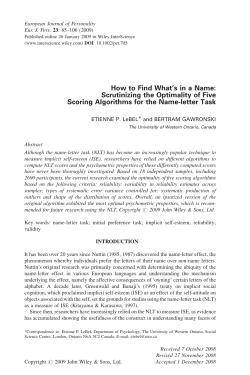 How to find what`s in a name: Scrutinizing the optimality of five