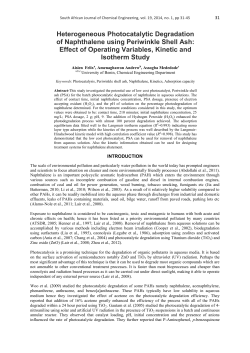 Heterogeneous Photocatalytic Degradation of Naphthalene using
