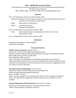 PAUL T. GREMILLION, Associate Professor Civil Engineering