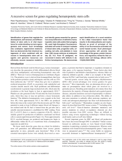 A recessive screen for genes regulating