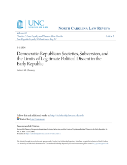 Democratic-Republican Societies, Subversion, and the Limits of