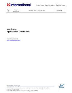 Interkote Application Guidelines