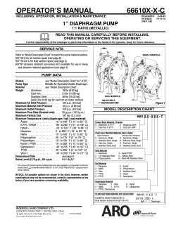 operator`s manual 66610x-xc