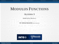 modulus functions