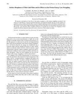 Surface Roughness of Thin Gold Films and its Effects on the Proton