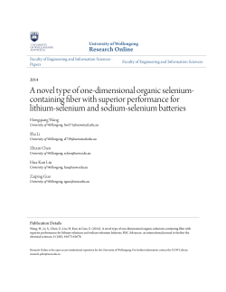 A novel type of one-dimensional organic selenium