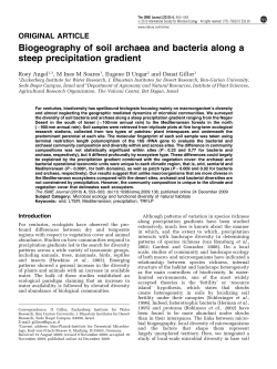 Biogeography of soil archaea and bacteria along a steep