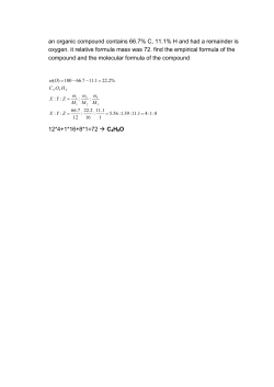 an organic compound contains 66.7% C, 11.1% H and had a