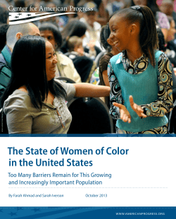 The State of Women of Color in the United States, The American