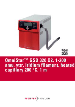 OmniStar™ GSD 320 O2, 1-200 amu, yttr. Iridium