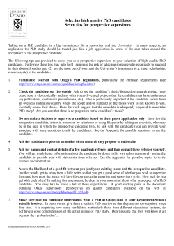 Tips for prospective supervisors of PhD students