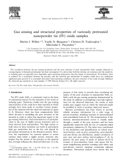 Gas sensing and structural properties of variously pretreated