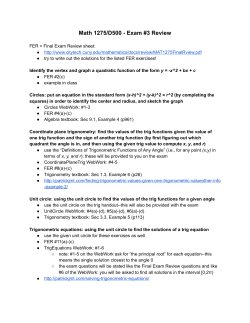 Exam #3 Review - City Tech OpenLab