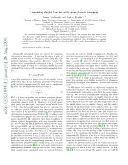 Increasing singlet fraction with entanglement swapping