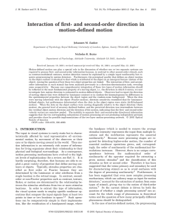 Interaction of first- and second-order direction in motion