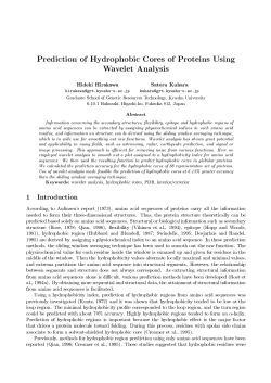 Prediction of Hydrophobic Cores of Proteins Using Wavelet Analysis