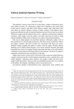 Ethical Judicial Opinion Writing
