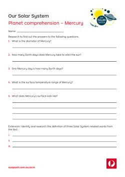 Planet Comprehensions Mercury