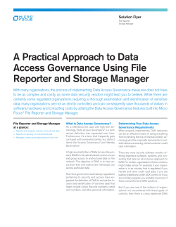 A Practical Approach to Data Access Governance