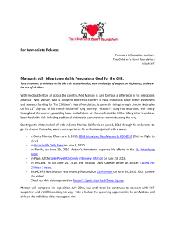 Matson is still riding towards his Fundraising Goal for the CHF.