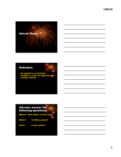 Adverb Notes
