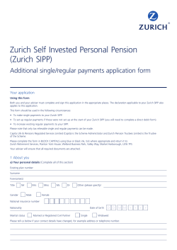 Additional single/regular payments application form
