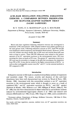 acid-base regulation following exhaustive exercise