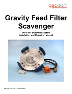 Gravity Feed Filter Scavenger - Geotech Environmental Equipment