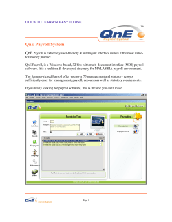 QnE Payroll System - MSC Malaysia eSolutions