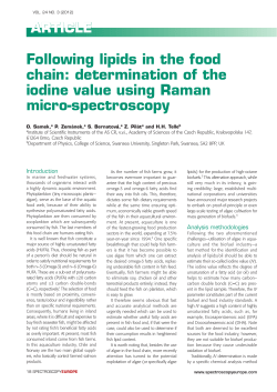 Following lipids in the food chain: determination of the iodine value