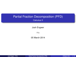Partial Fraction Decomposition (PFD) - Calculus II
